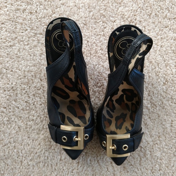 Jessica Simpson Shoes - Black Jessica Simpson Sling Back Heels Size 8